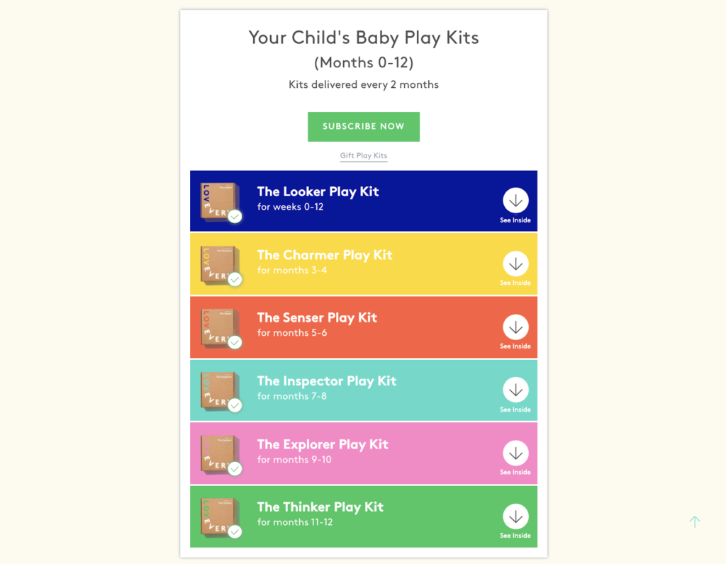 Lovevery Play Kit subscriptions powered by Recharge 