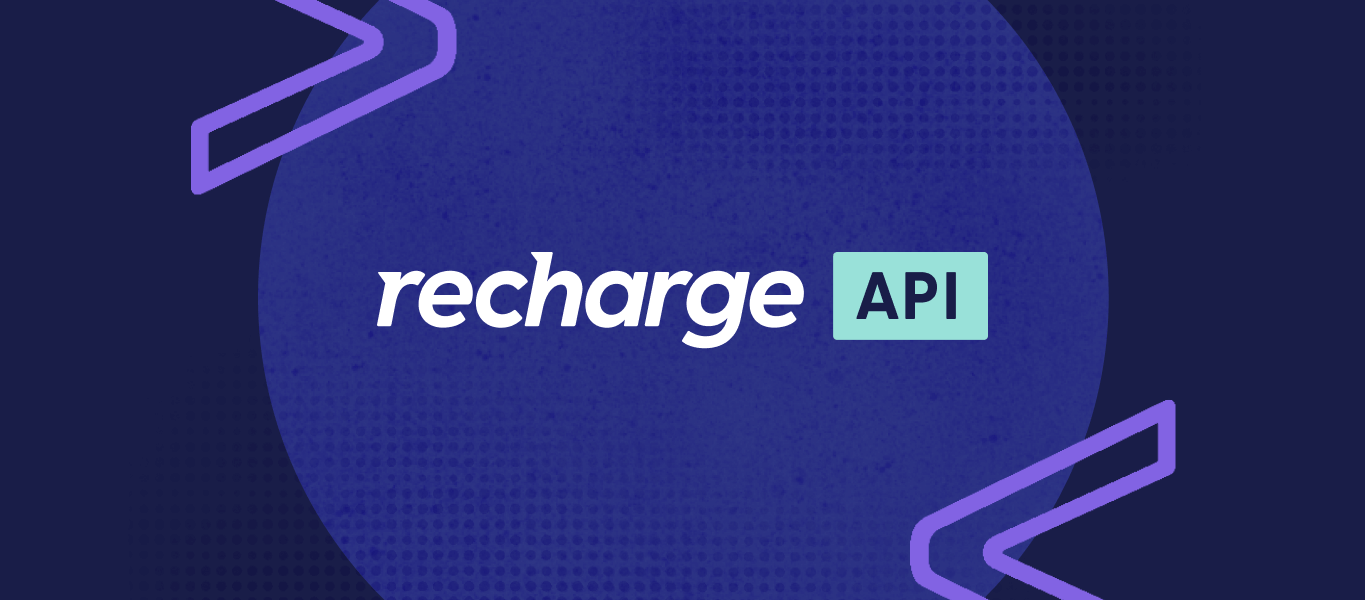 Recharge API launch as shown by the Recharge API logo