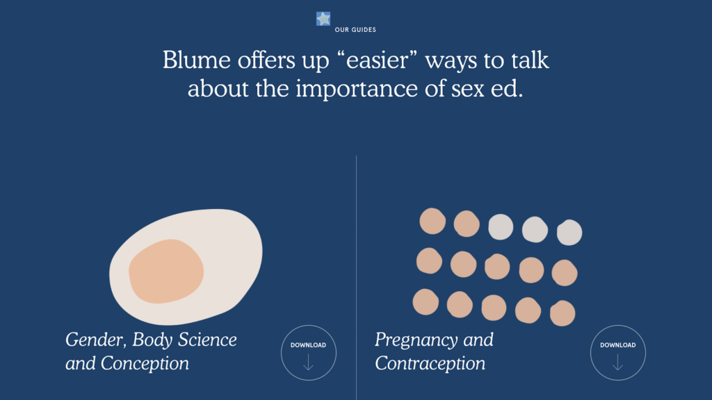 Blume’s resources for comprehensive sex education.