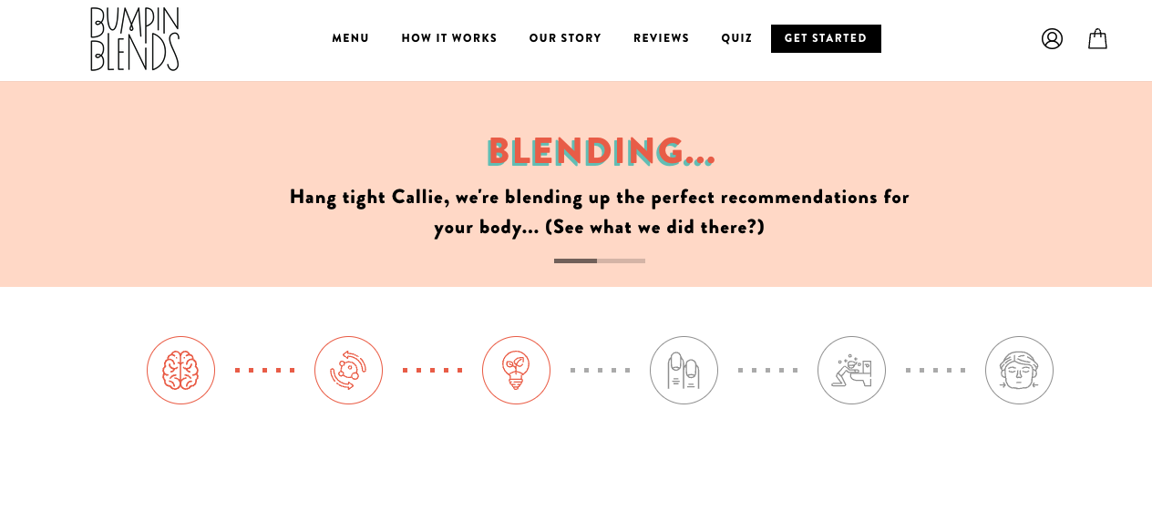 Bumpin Blends uses quiz functionality to create ecommerce personalization for their customers.