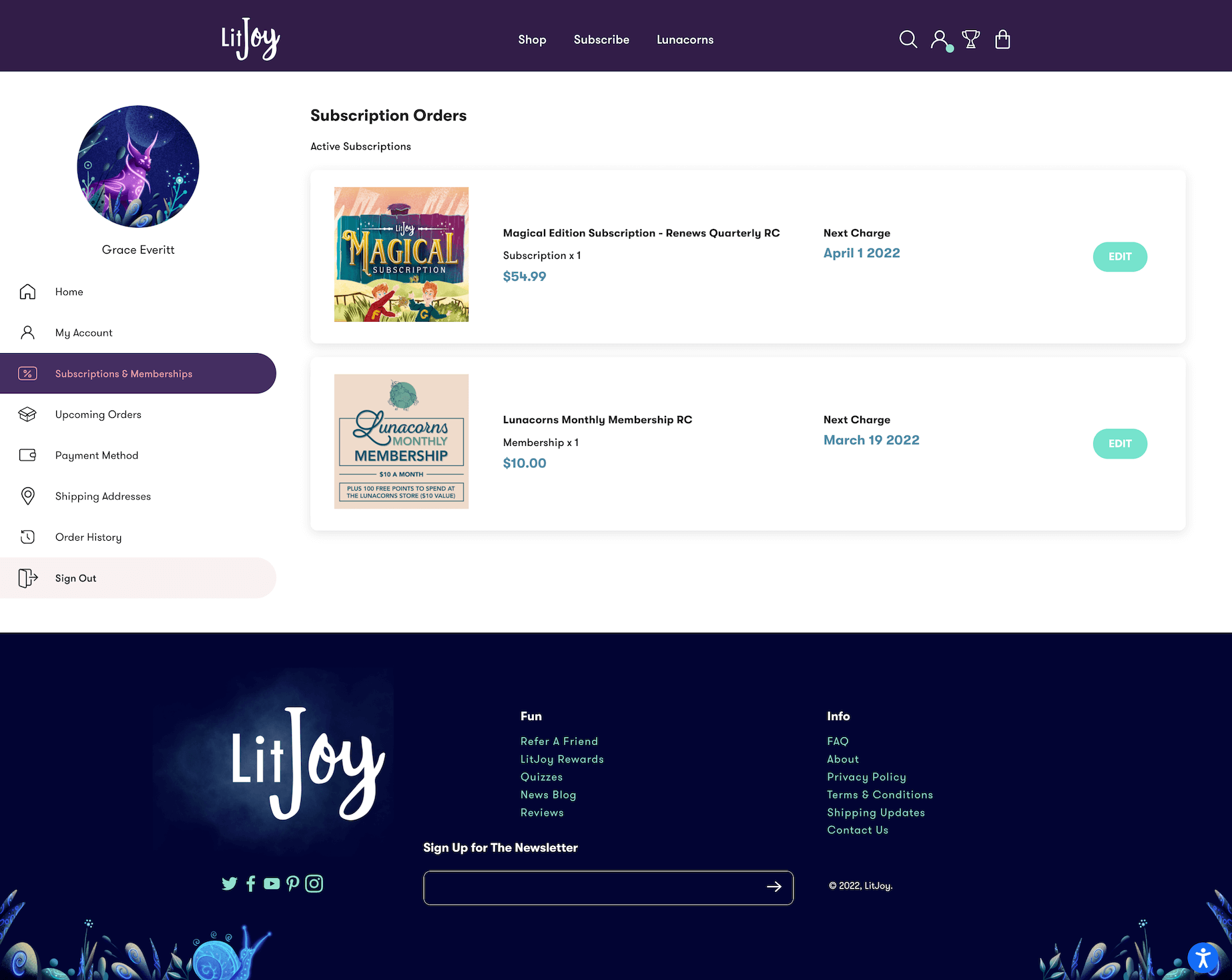 LitJoy increased AOV by 41% with a seamless, stable customer portal