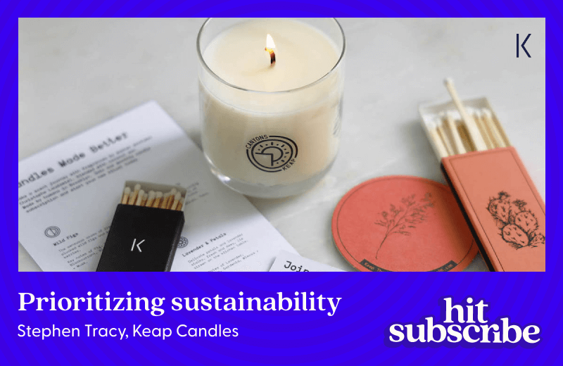 Keap Candles—sustainable scented candles made with clean-burning coconut wax