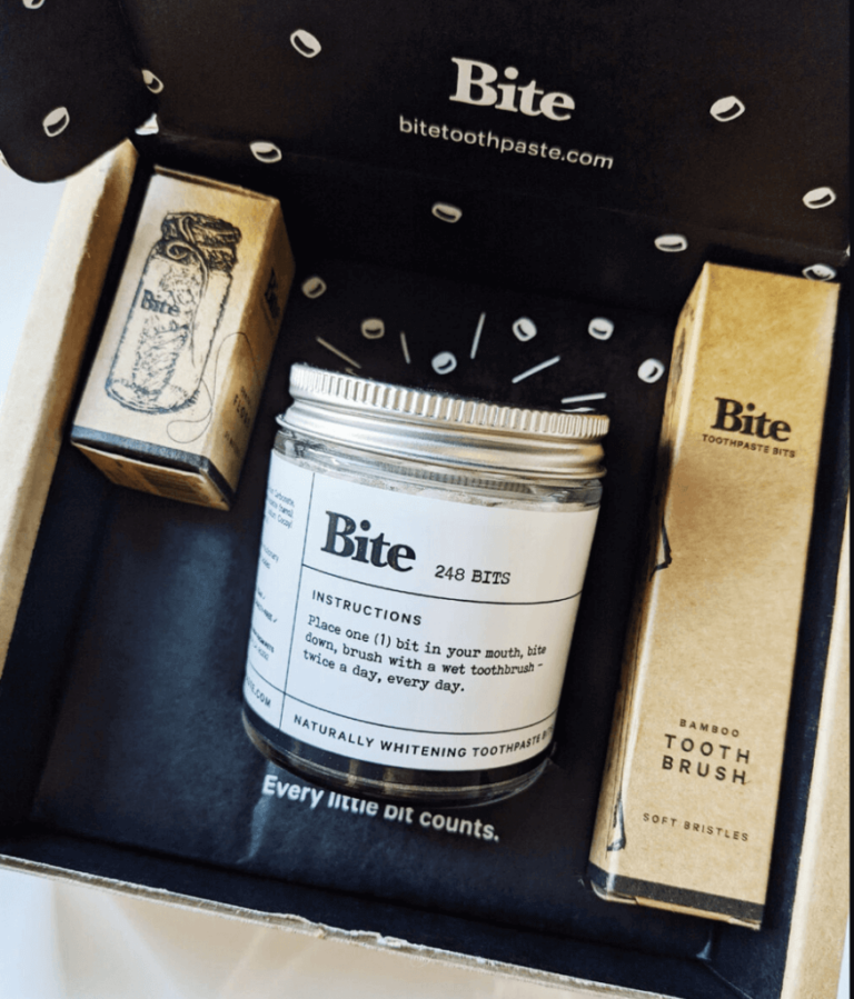 Bite’s box features their bits front and center, with the extra tools neatly placed alongside.