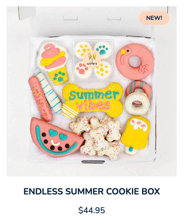 This Wüfers cookie box is listed at $44.95, just below $45.