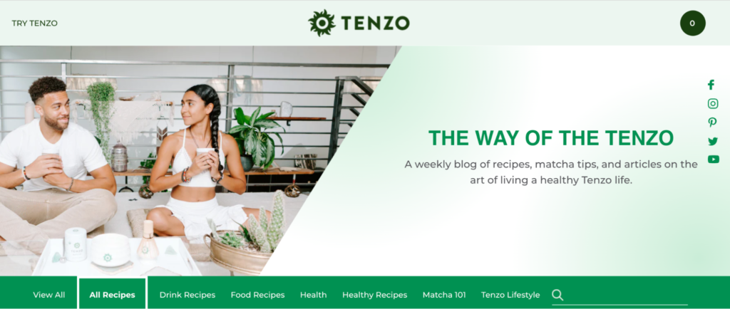 Tenzo’s community full of recipes, health information, and lifestyle insight.