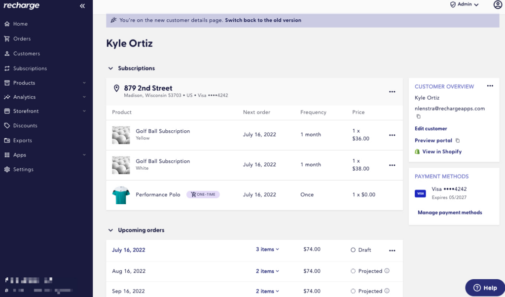 This new dashboard shows customer information, all in one place.