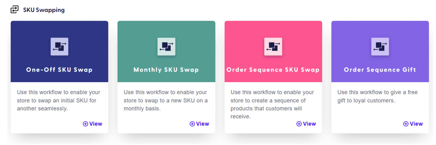 Examples of different workflows.