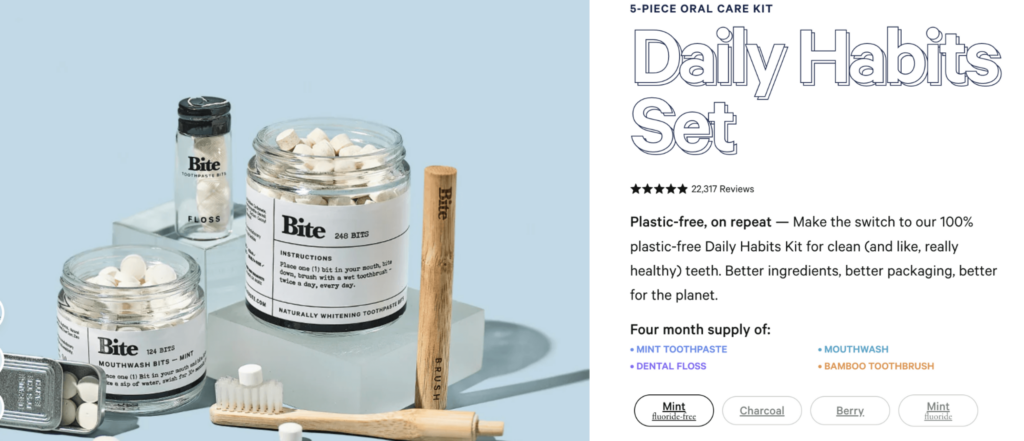 Bite bundles give customers all they need for their oral health.