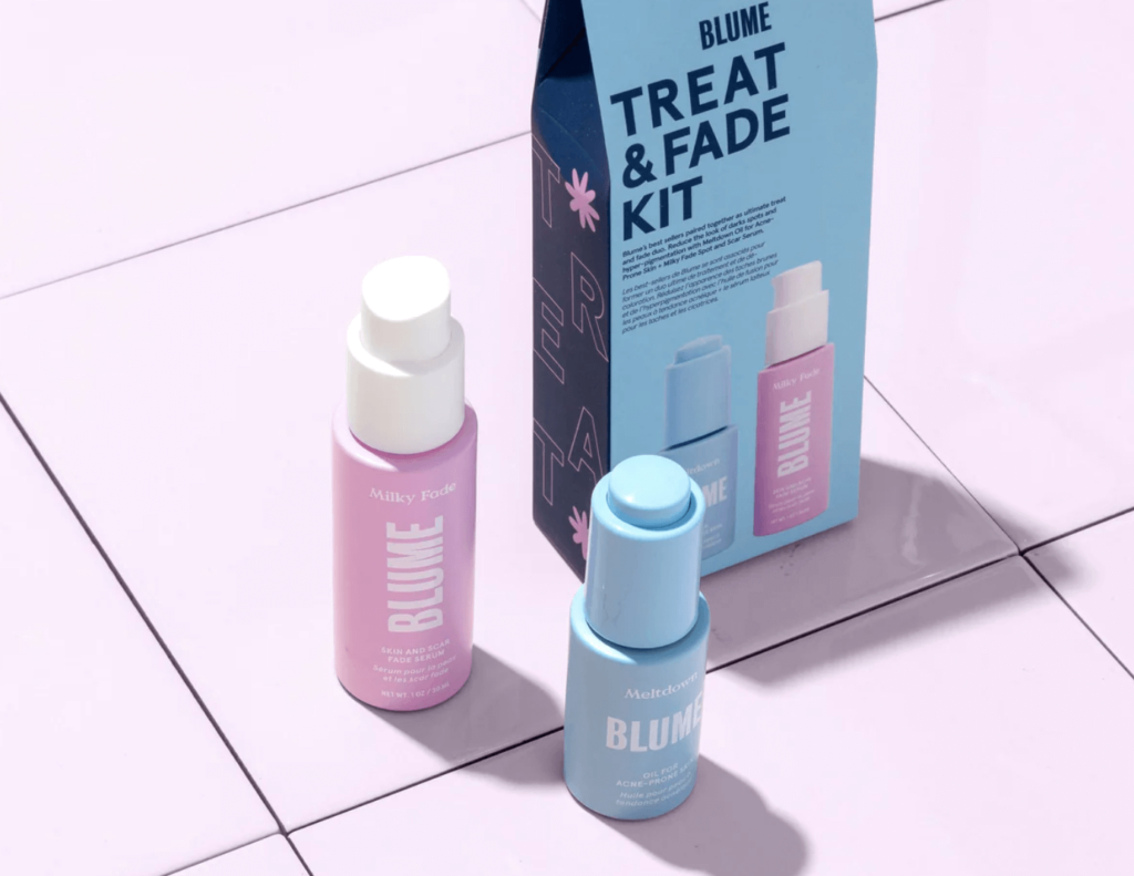 Blume has bundles with their skincare products.