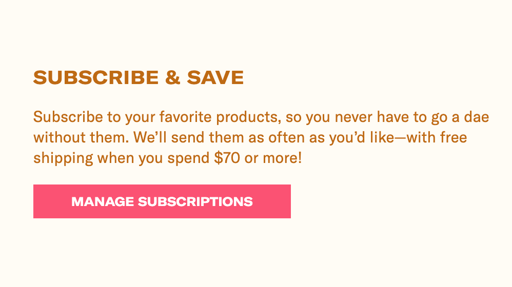 Subscribe and save with Dae Hair.