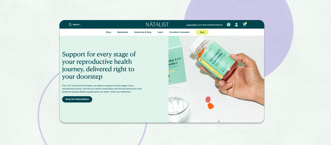 4 examples of Health & Wellness brand subscription landing pages